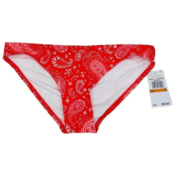 MICHAEL Michael Kors Geranium Paisley Hipster Swim Bikini Bottom Size Small - Picture 3 of 6